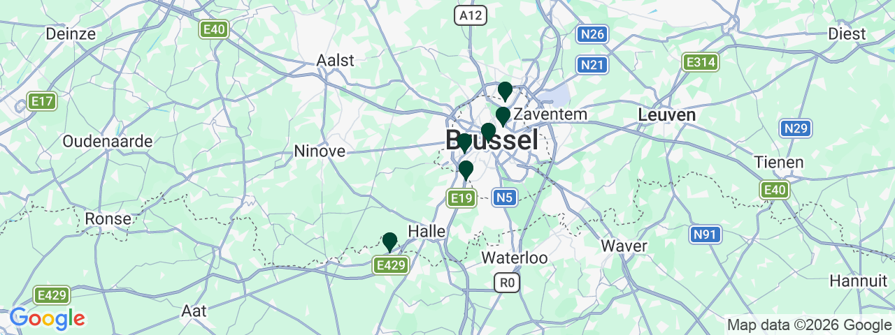 Carte des offres d'emploi à Bruxelles
