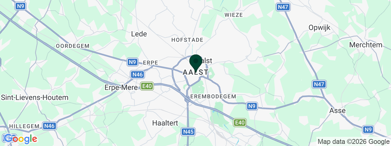 Map showing job vacancies in Aalst