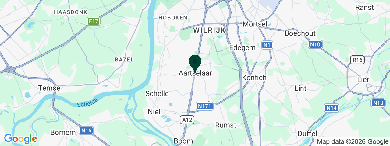 Map showing job vacancies in Aartselaar