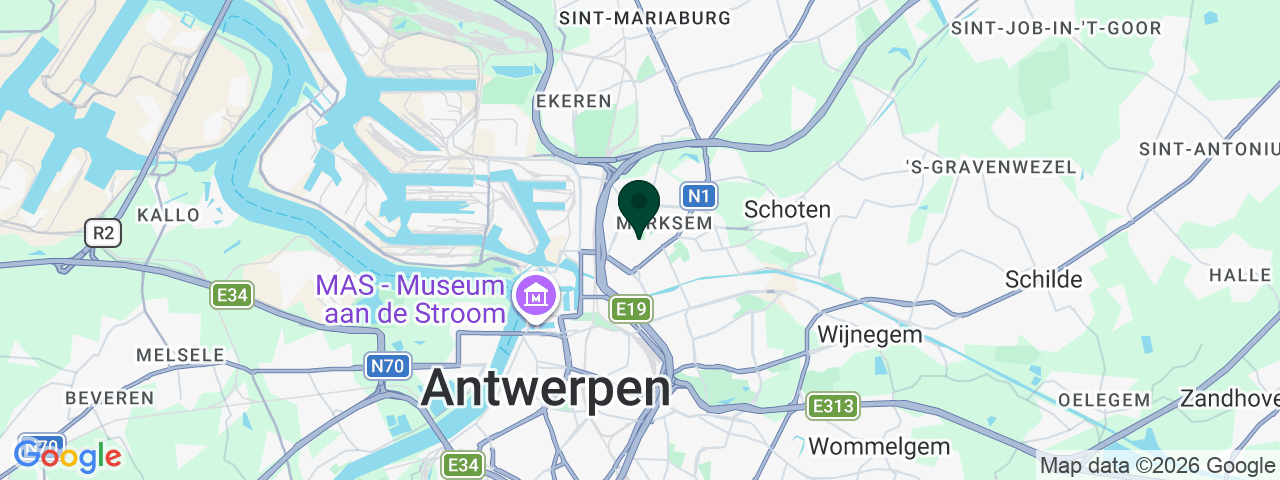 Carte des offres d'emploi à Anvers