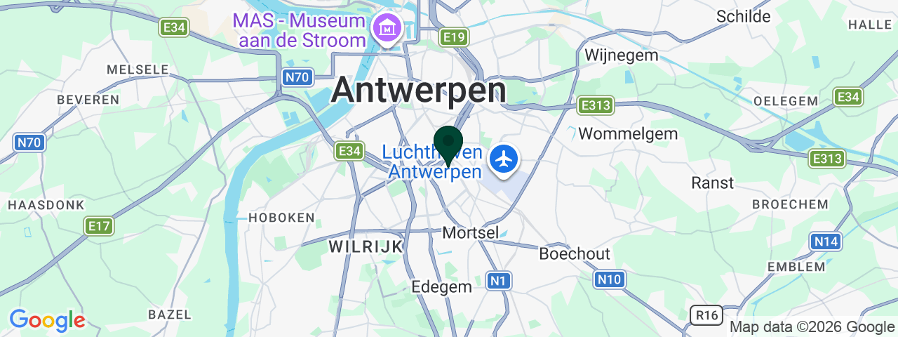 Carte des offres d'emploi à Anvers