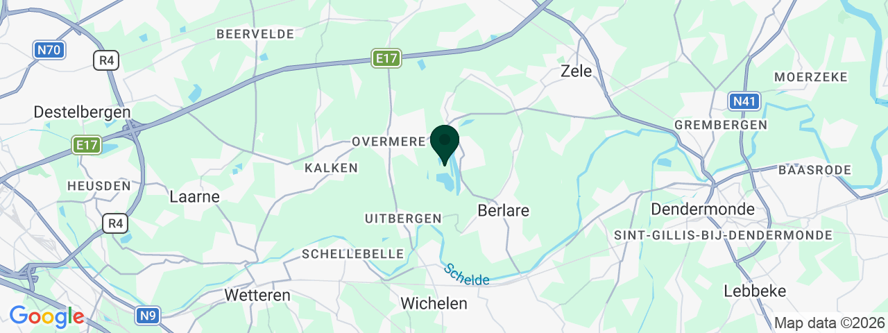 Map showing job vacancies in Berlare
