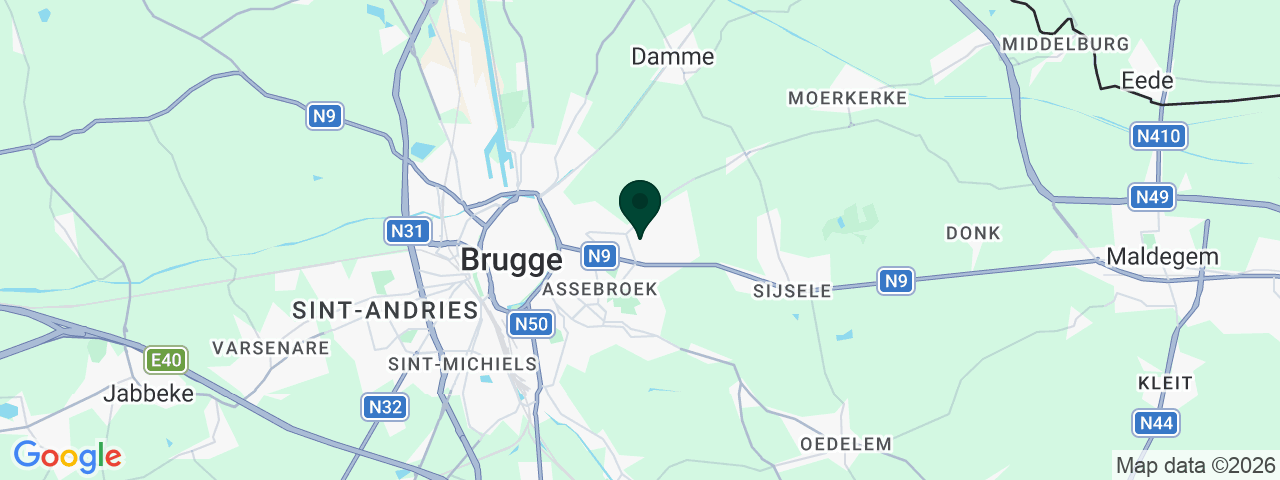 Map showing job vacancies in Bruges