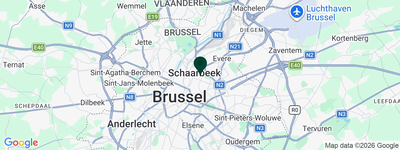 Kaart met vacatures in Bruxelles