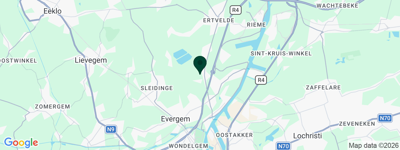 Map showing job vacancies in Evergem