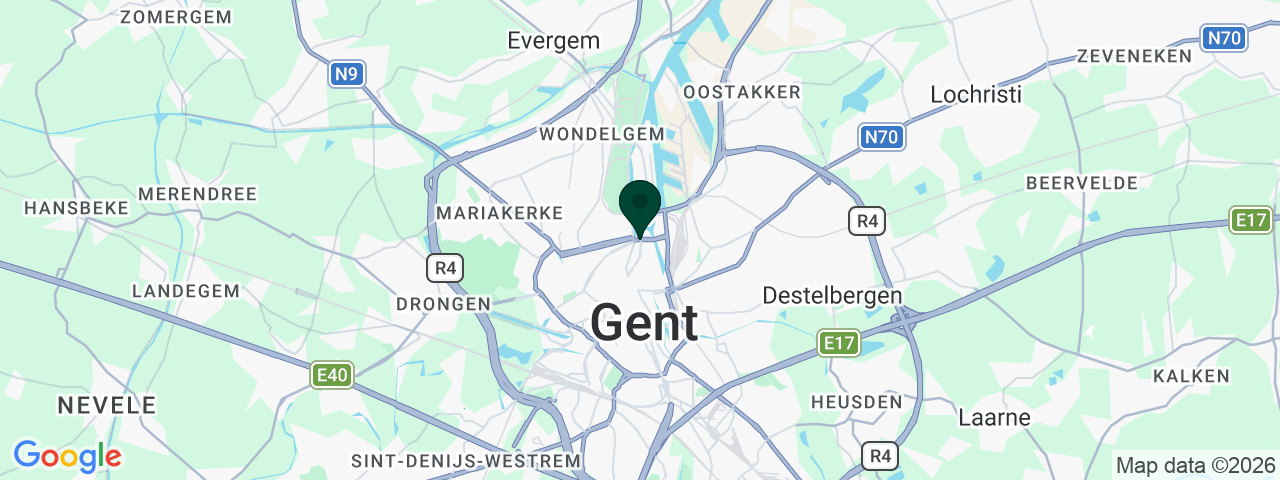 Carte des offres d'emploi à Gand