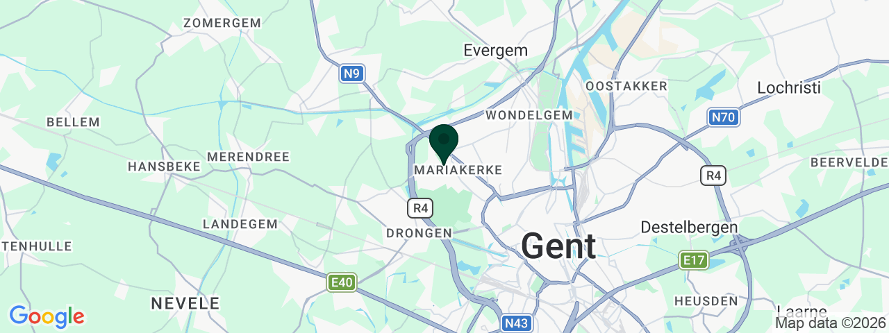 Map showing job vacancies in Ghent
