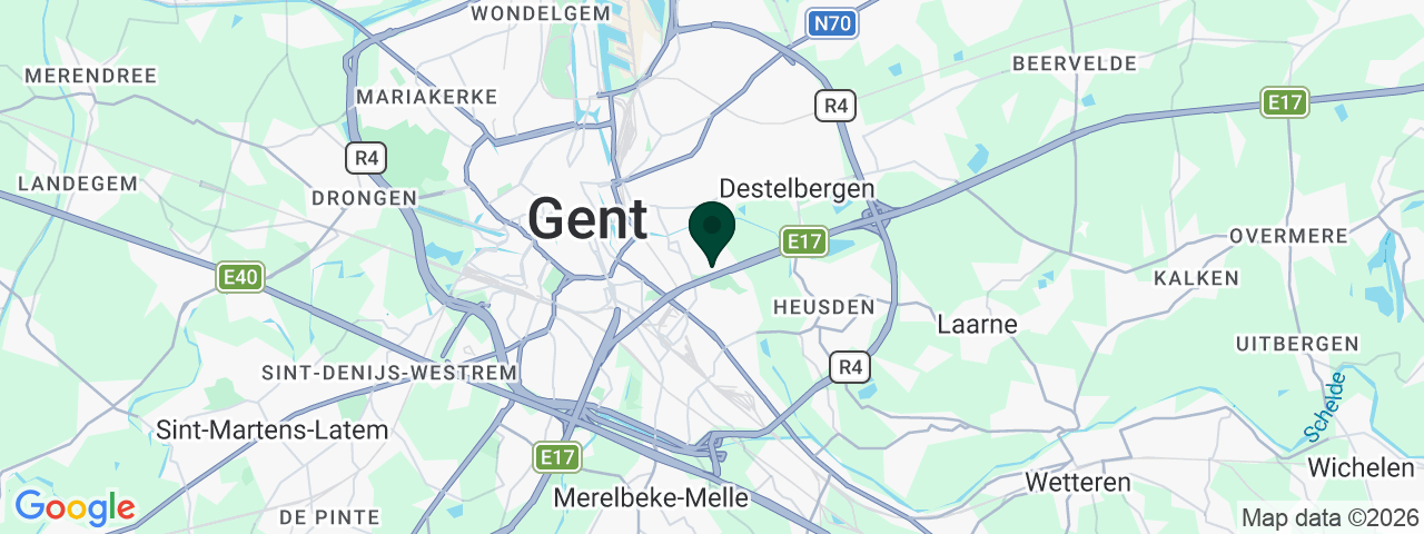 Map showing job vacancies in Ghent