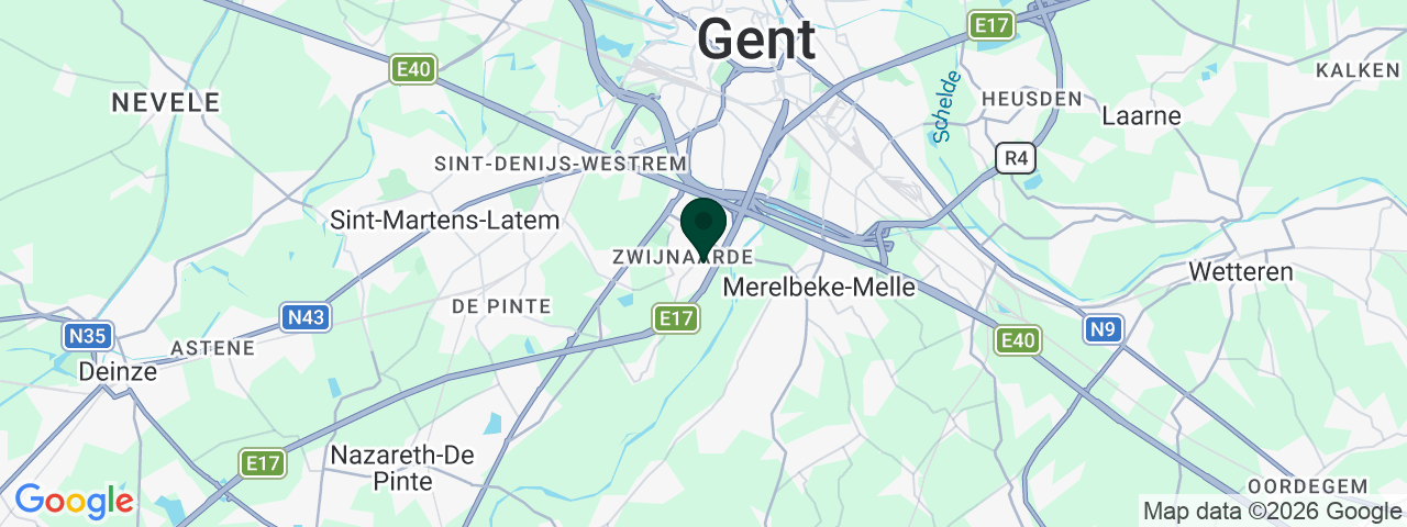 Carte des offres d'emploi à Gand