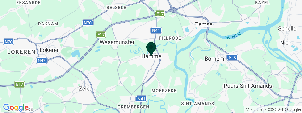 Kaart met vacatures in Hamme