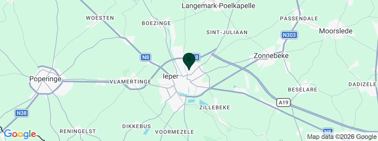 Carte des offres d'emploi à Ypres