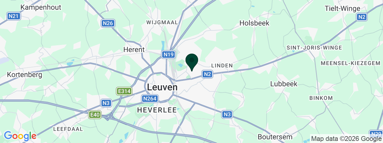 Map showing job vacancies in Leuven