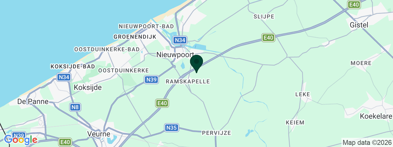 Map showing job vacancies in Nieuwpoort