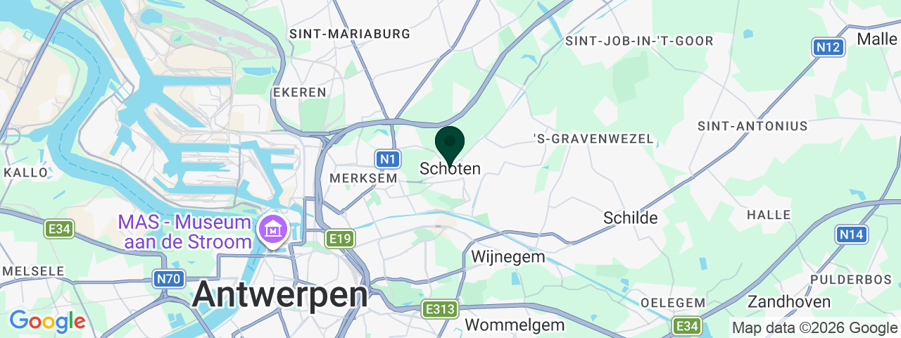 Map showing job vacancies in Schoten
