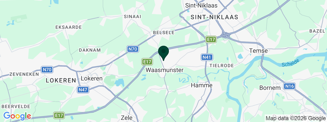 Map showing job vacancies in Waasmunster
