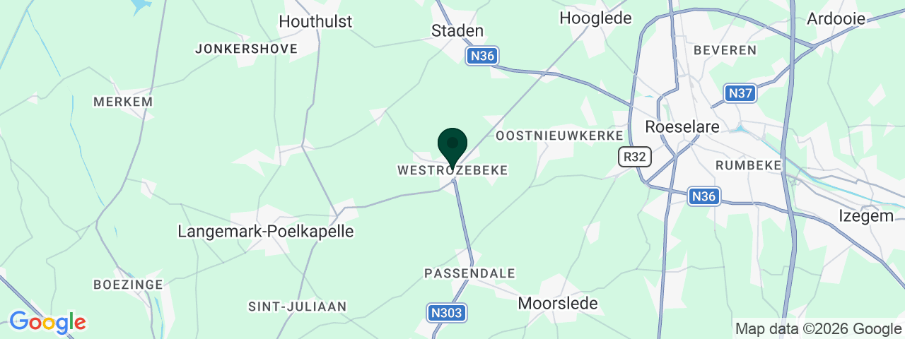 Carte des offres d'emploi à Westrozebeke