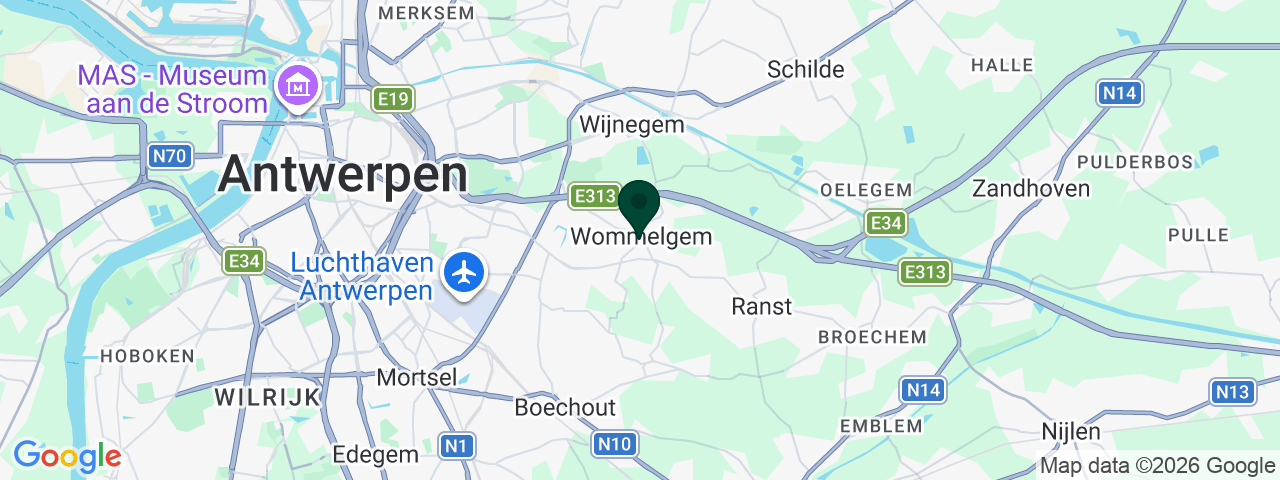 Map showing job vacancies in Wommelgem