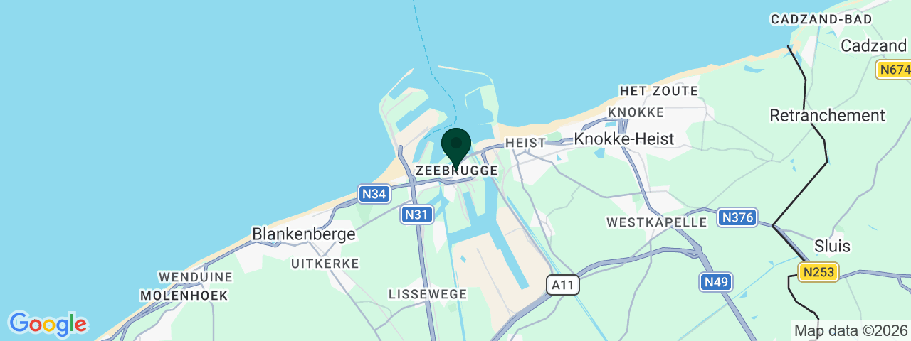 Carte des offres d'emploi à Zeebrugge