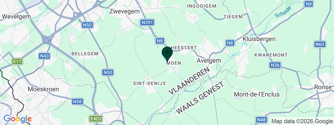 Map showing job vacancies in Zwevegem