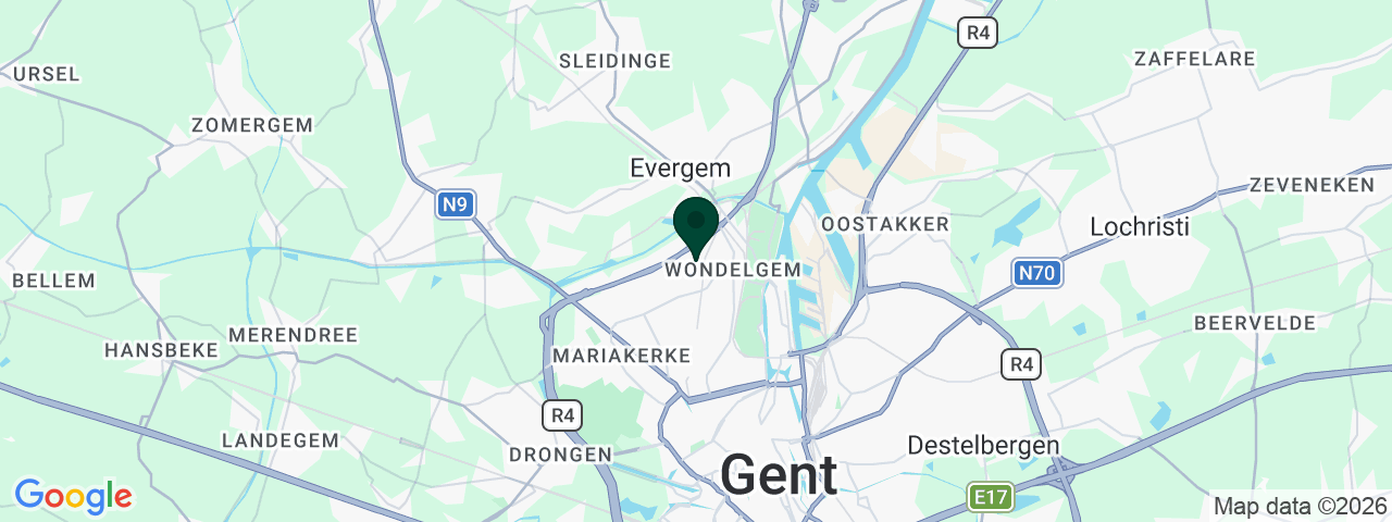 Carte des offres d'emploi à Gand