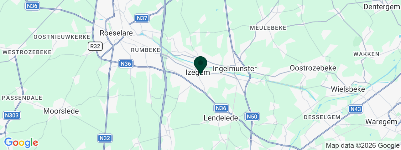 Carte des offres d'emploi à Izegem