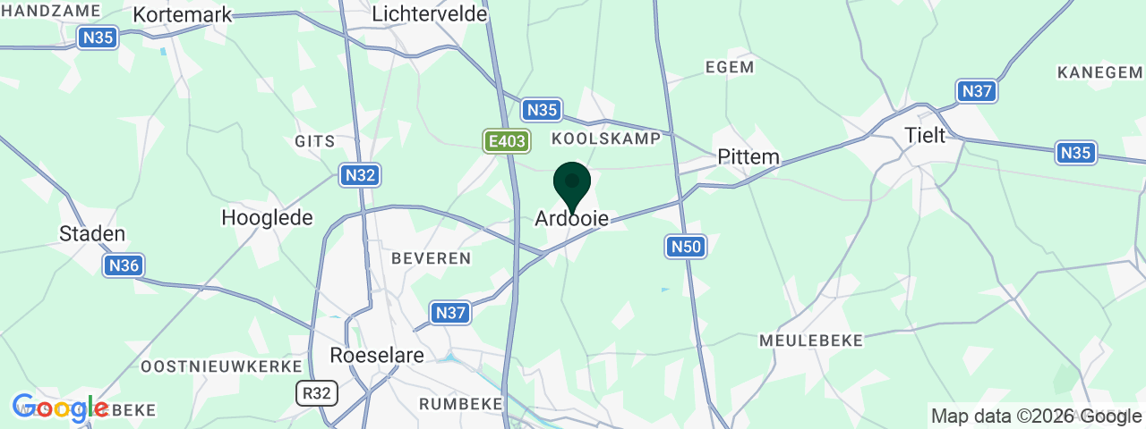 Map showing job vacancies in Ardooie