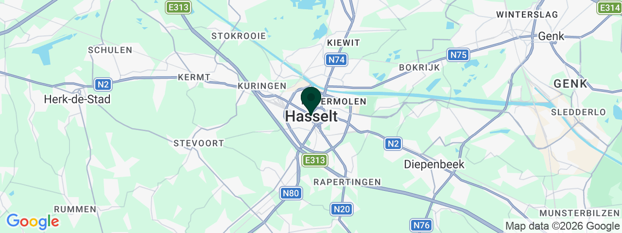 Carte des offres d'emploi à Hasselt