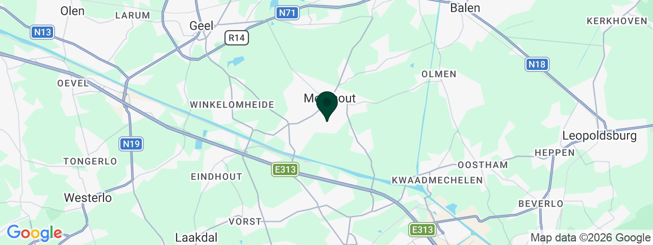 Map showing job vacancies in Meerhout