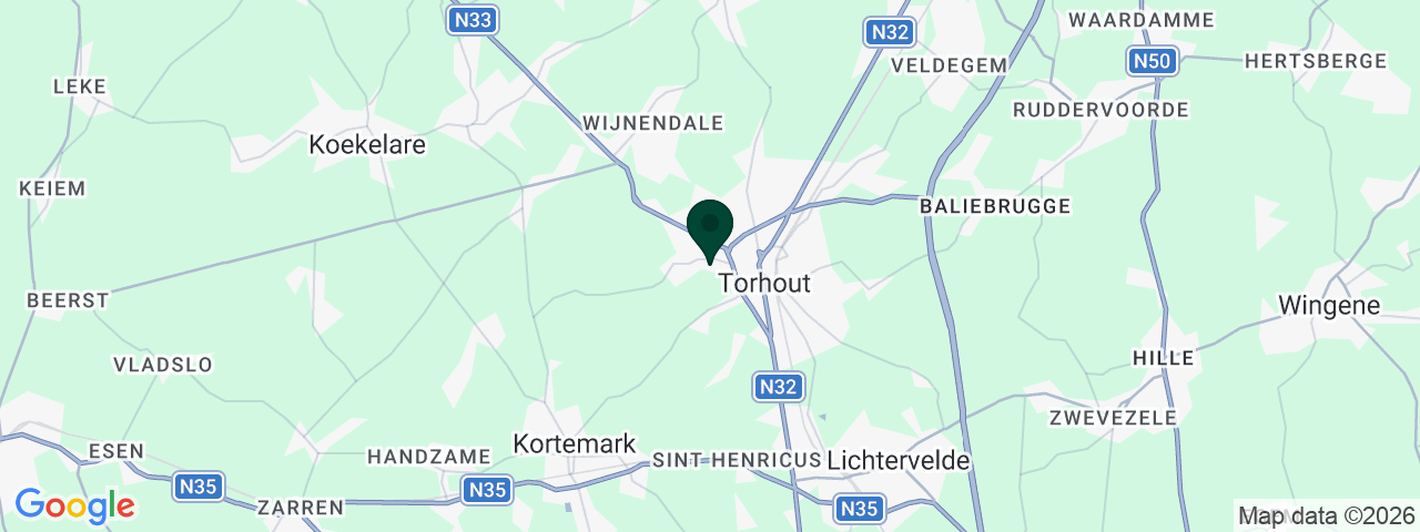 Kaart met vacatures in Torhout