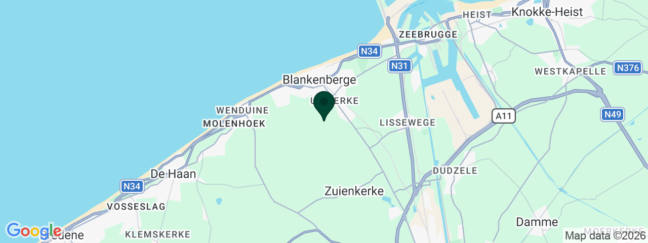 Kaart met vacatures in Blankenberge