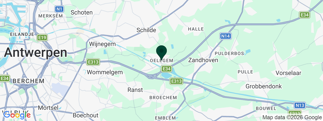 Kaart met vacatures in Oelegem