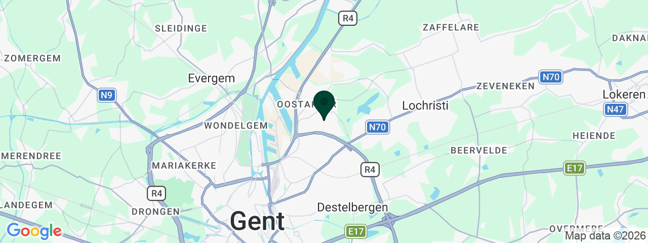 Kaart met vacatures in Oostakker